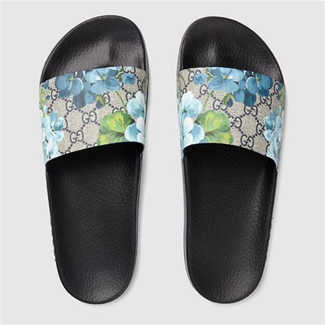 gucci gg blue blooms slides|scialle Gucci blooms.